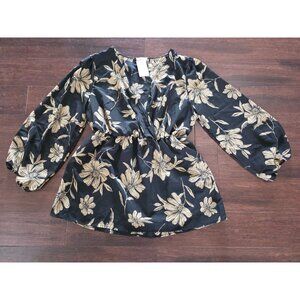 New with tags ODDY Womens Plus size 2X Floral Blouse Top Beautiful print